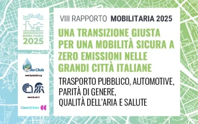 MobilitAria 2025, presentato il rapporto di Kyoto Club e CNR-IIA